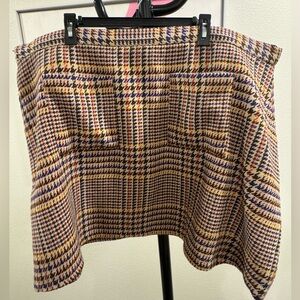 ModCloth houndstooth brown skirt with pockets - 3X